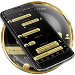 Logo of SMS Messages Metallic Gold android Application 