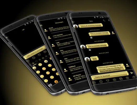 SMS Messages Metallic Gold android App screenshot 0