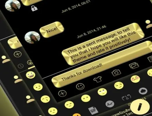 SMS Messages Metallic Gold android App screenshot 1