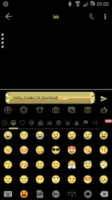 SMS Messages Metallic Gold android App screenshot 4