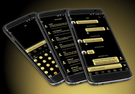 SMS Messages Metallic Gold android App screenshot 7